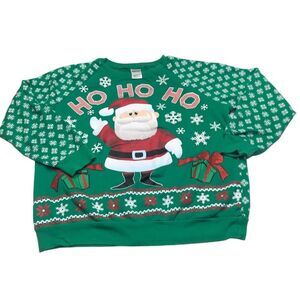 Rudolf the‎ Red-nosed reindeer sweatshirt womens XL long sleeve Santa Christmas